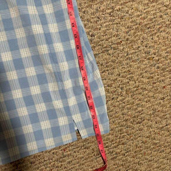 NWT Nordstrom BP Lola Plaid Square Neck Blue Sundress- Size Large - Picture 8 of 11